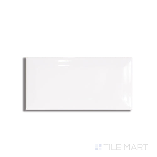 Basics White 3X6 Beveled Glossy Ceramic