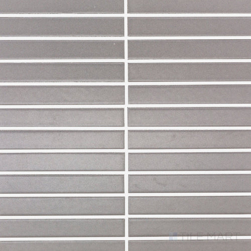 Porcelain Glazed Mosaics Grey 1X6 Grid Matte