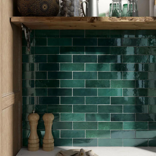 Cloe Green 2.5X8 Gloss Glazed Ceramic