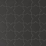 Le Café Black Cross & Star Matte Glazed Porcelain Mosaic