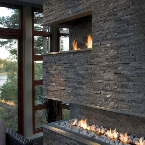 Rockmount Coal Canyon 6X24 Stacked Stone Panel Splitface Quartzite