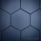 Block Azul 6" Hexagon Matte Glazed Porcelain