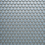 Cc Mosaics Plus Sky Blue Penny Round Bright Glazed Porcelain