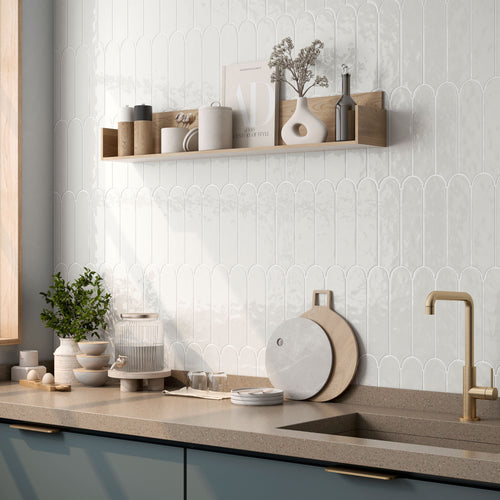 Feathers Wool 3X12 Bright Ceramic