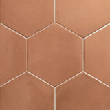 Clay Brick 8" Hex Matte Porcelain