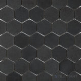 Basalt Black 2" Hexagon Honed Mosaic