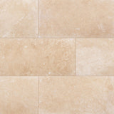 Ivory Premium Travertine 12X24 Filled And Honed