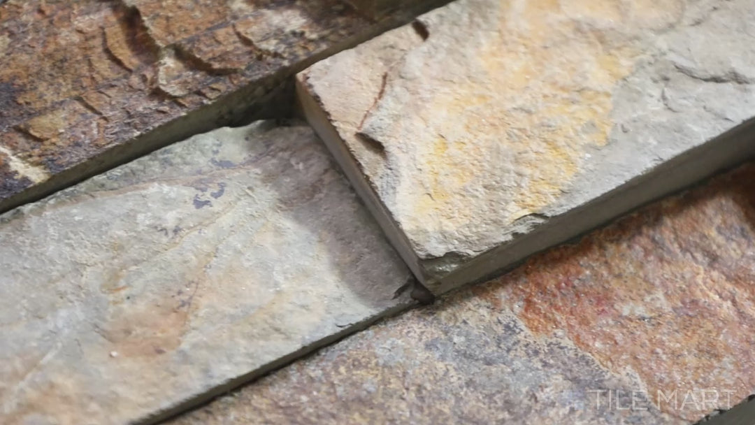 Rockmount Sandstone Stacked Stone Panel 6X24 Multi Splitface