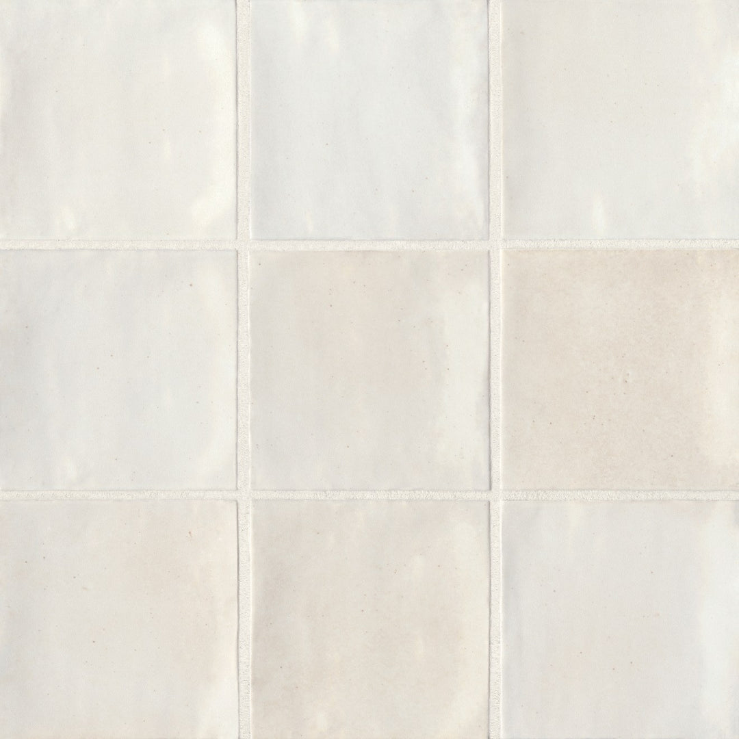 Celine Glazed Porcelain Field Tile 4X4 White Gloss