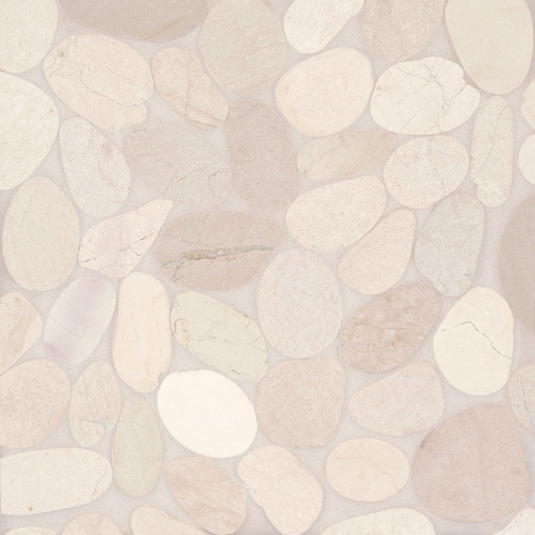 Waterbrook Sliced Pebble Stone Mosaic 12X12 White