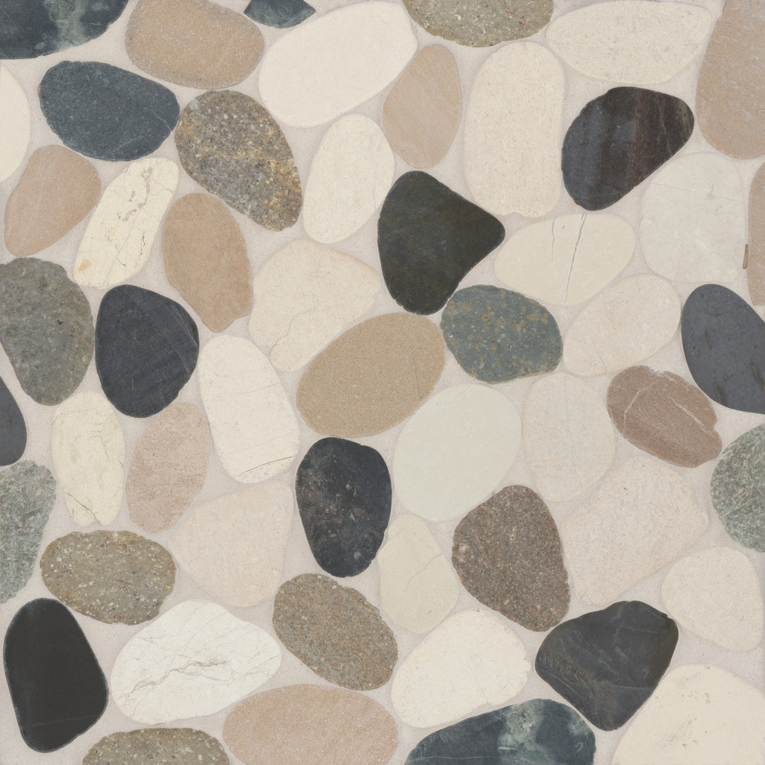 Waterbrook Sliced Pebble Stone Mosaic 12X12 Malaga Bay