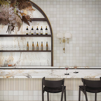 Elevate your space with the Farrier tile, a handcrafted zellige-inspired masterpiece that combines the charm of traditional Moroccan tiles with a sleek, modern twist
