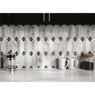 Enhance your interiors with the timeless elegance of Perfit Mosaix tile.  Featuring a sophisticated stone-look finish, this tile effortlessly blends into traditional, Mid-Century Modern, coastal, and transitional spaces