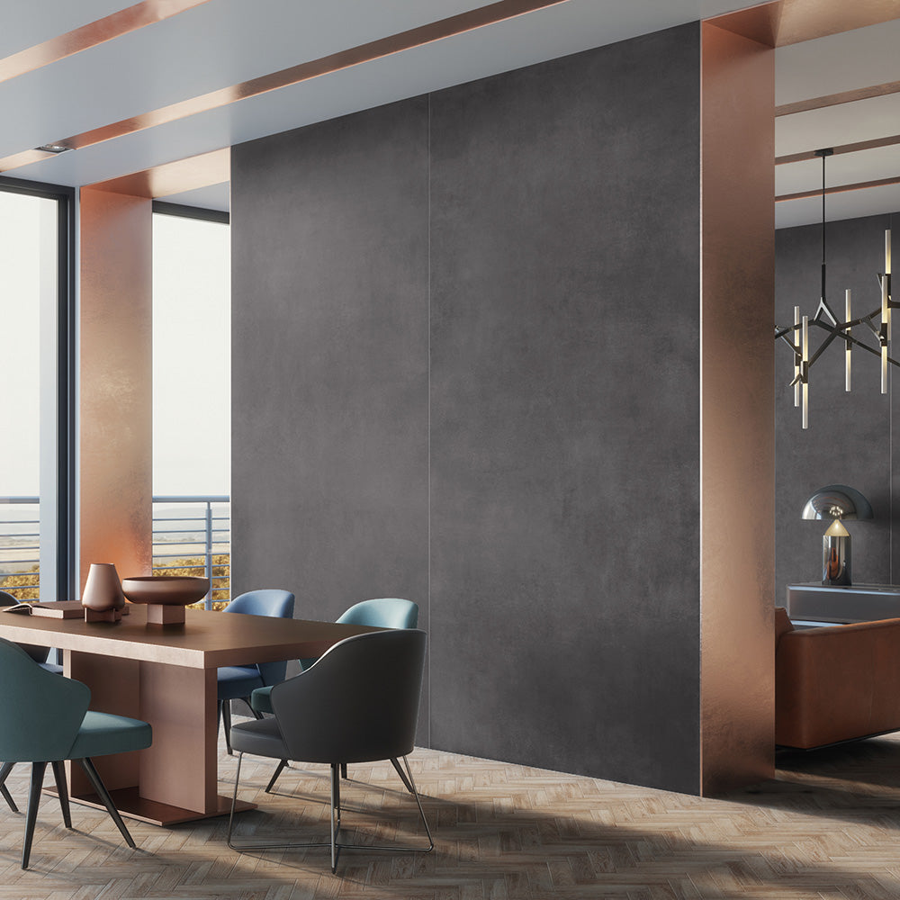 Concrete Collection tiles featuring a fusion of Modern, Industrial, Mid-Century Modern, Scandinavian, Transitional, and Minimalist design styles.   modern interiors