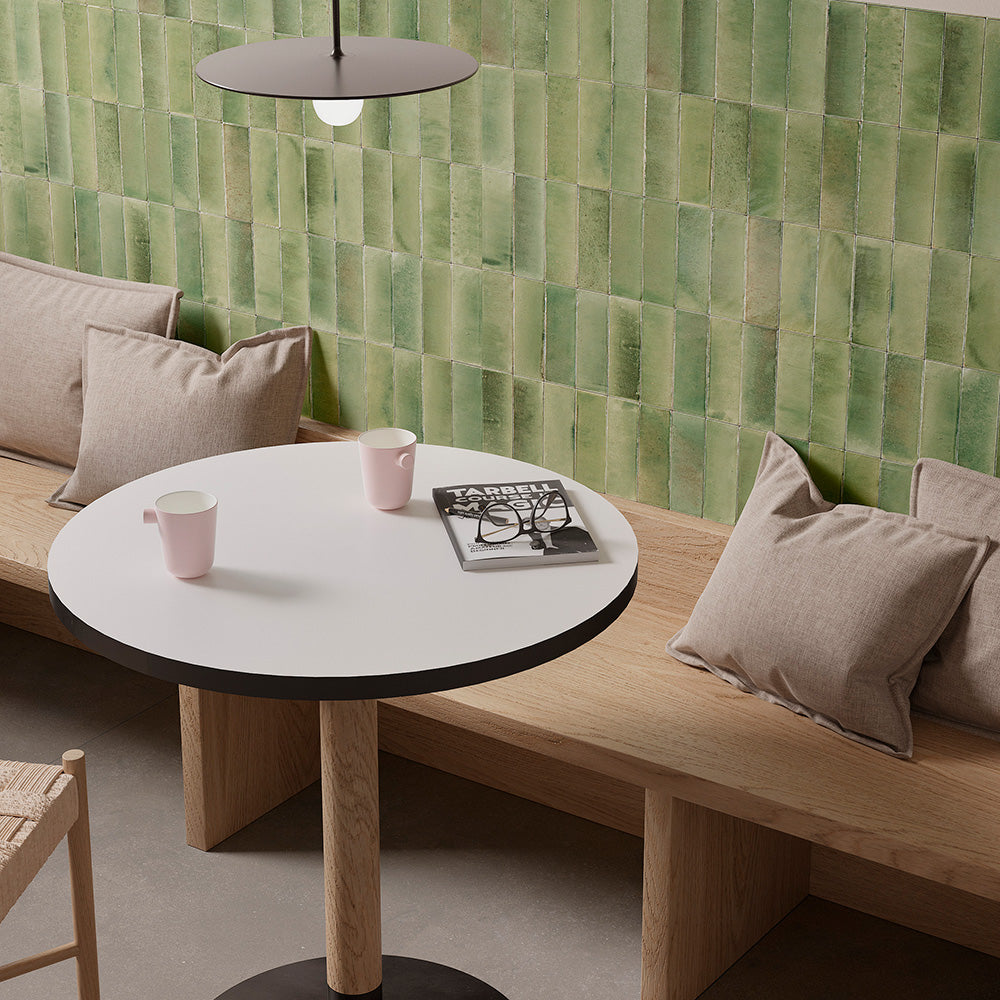 The Gleeze tile collection showcases the beauty of handcrafted zellige-inspired subway tiles.  This collection complements contemporary, Mediterranean, bohemian, transitional, eclectic, and rustic interiors, adding depth and character to any space