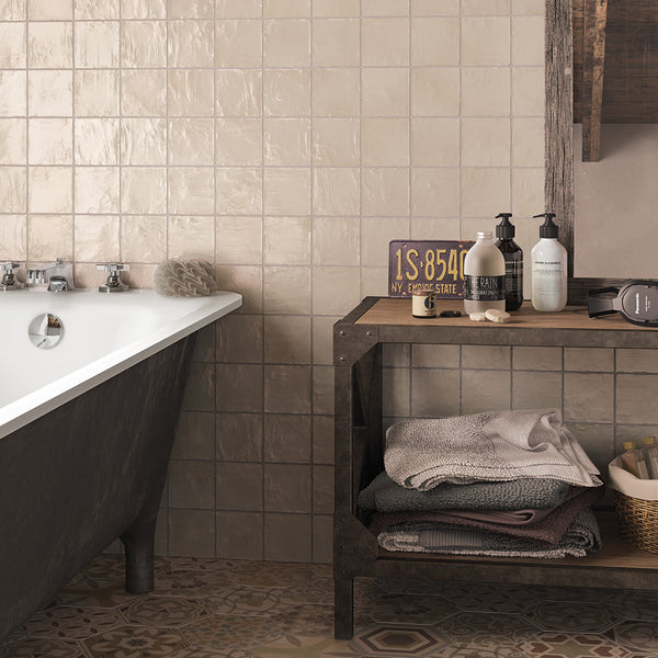 The Mallorca tile collection showcases handcrafted zellige-inspired subway tiles, blending contemporary, rustic, farmhouse, Mediterranean, bohemian, and industrial aesthetics