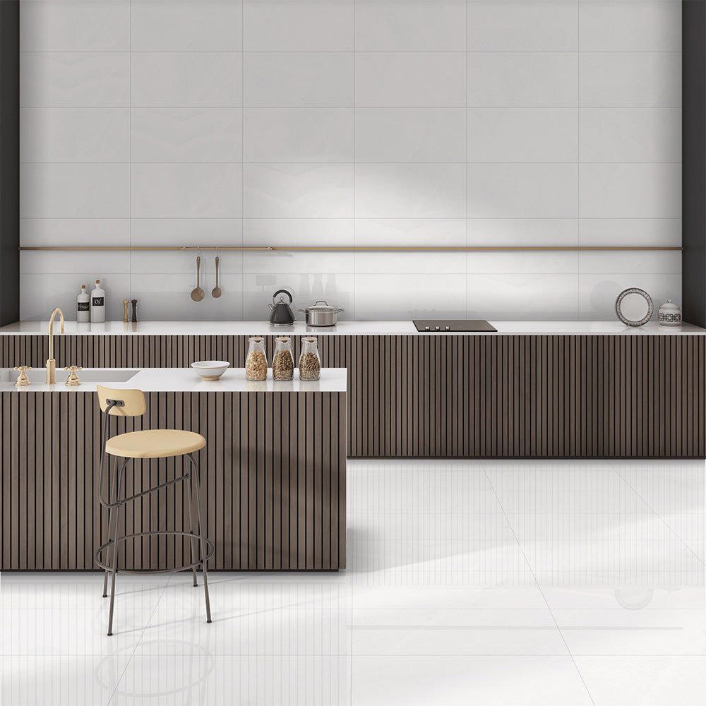 The Stonelook Sandstone tile collection combines the refined elegance of marble with the warm, organic appeal