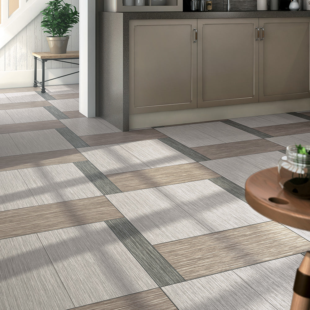 Inspired by the delicate texture of fabric, the Wooow Linen collection features linen-look tiles that seamlessly blend contemporary, rustic, and bohemian styles. Perfect for creating a soft yet stylish atmosphere.