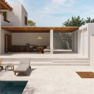 The Jerusalem Stone collection offers a natural stone aesthetic with a transitional touch. Ideal for contemporary and traditional interiors, it creates a sophisticated yet organic ambiance.