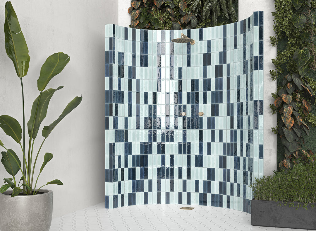 The Calpe collection offers a fusion of zellige craftsmanship and subway tile versatility. Perfect for eclectic and industrial spaces, its handmade texture and contemporary appeal create a bold, artistic statement.