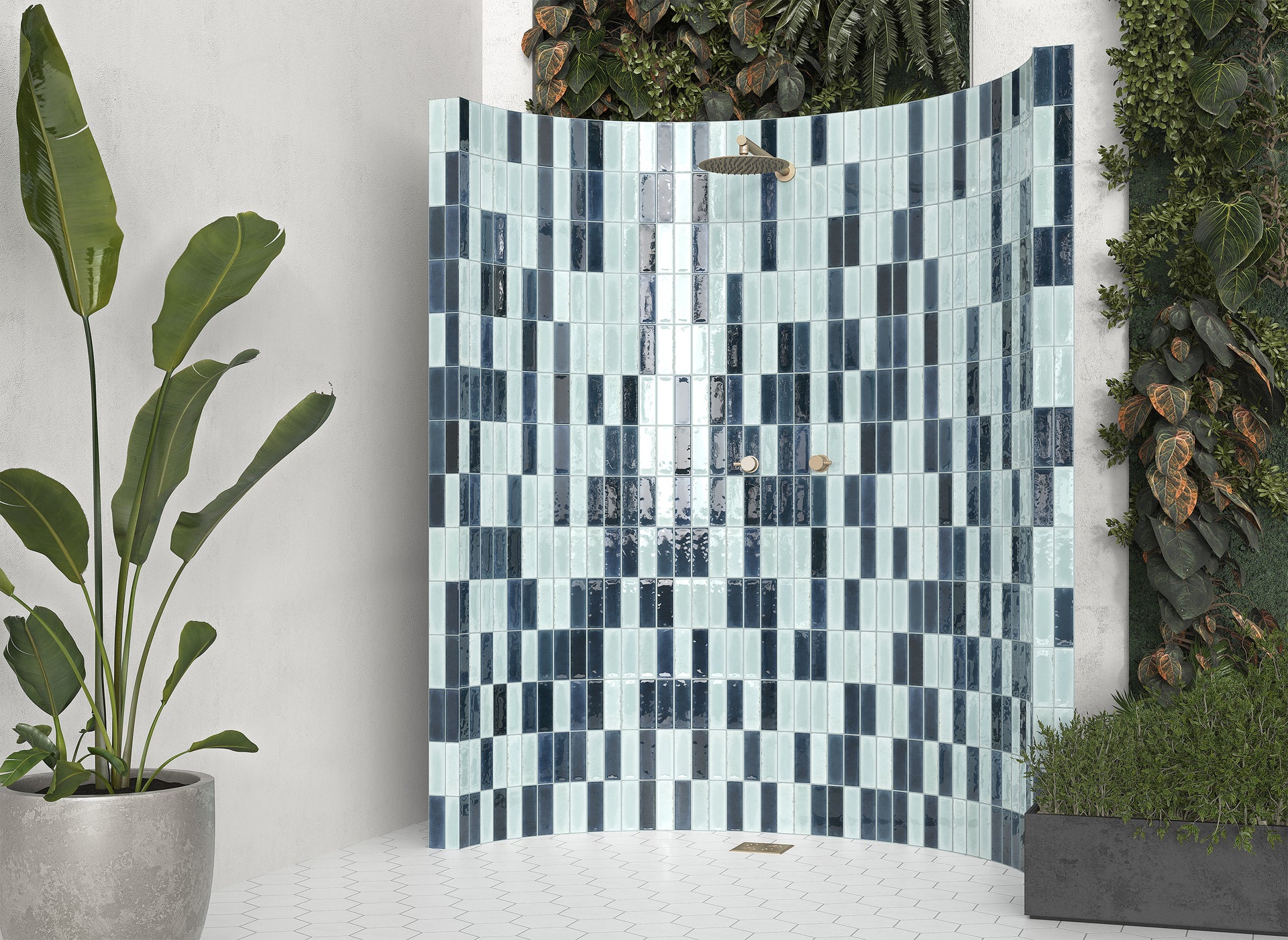 The Calpe collection offers a fusion of zellige craftsmanship and subway tile versatility. Perfect for eclectic and industrial spaces, its handmade texture and contemporary appeal create a bold, artistic statement.