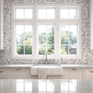 Elevate your space with the refined beauty of D-Lux Pearl marble decorative tile.  Designed to complement contemporary, eclectic, and transitional styles, this tile exudes elegance with its sophisticated marble look