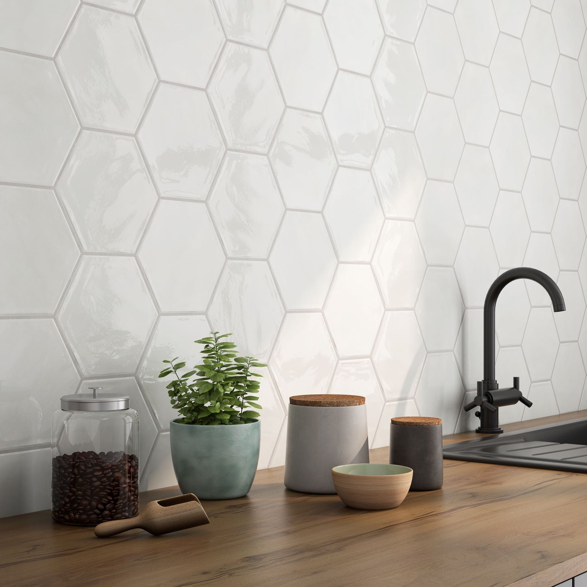 Elevate your space with the timeless beauty of Maiolica zellige decorative subway tile.  Featuring a handcrafted, glossy finish, this tile captures the essence of contemporary, coastal, and transitional styles