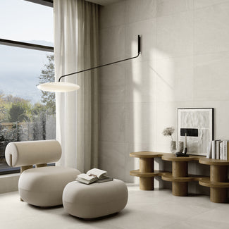 Enhance your space with the Boston stone-look tile, designed for timeless elegance and versatility