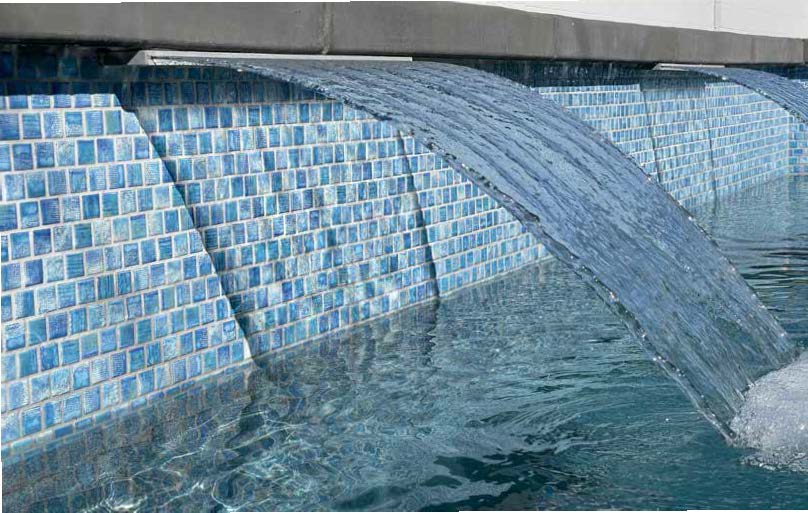 Tokyo Collection from Fujiwa features high-quality decorative pool tiles designed for contemporary, eclectic, and coastal aesthetics