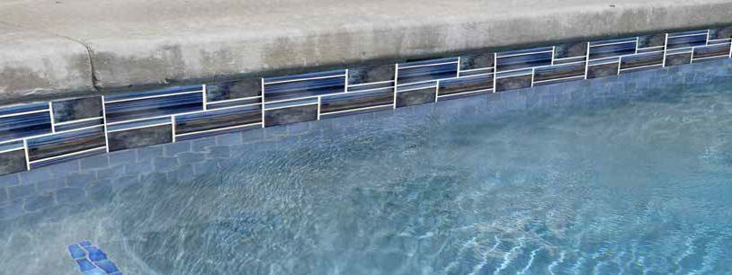 Kawa Collection from Fujiwa showcases high-quality 3D textured decorative pool tiles, perfect for contemporary, eclectic, and coastal designs