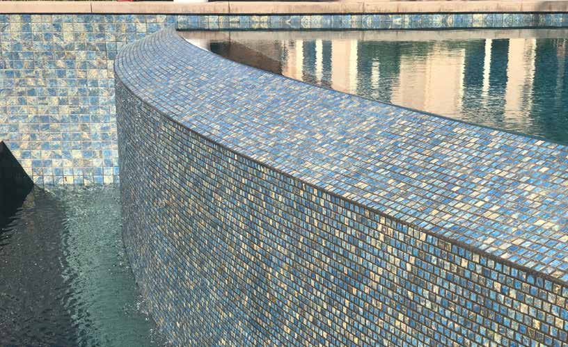 Planet Collection from Fujiwa showcases high-quality decorative 3D textured pool tiles, designed for contemporary, eclectic, and coastal aesthetics