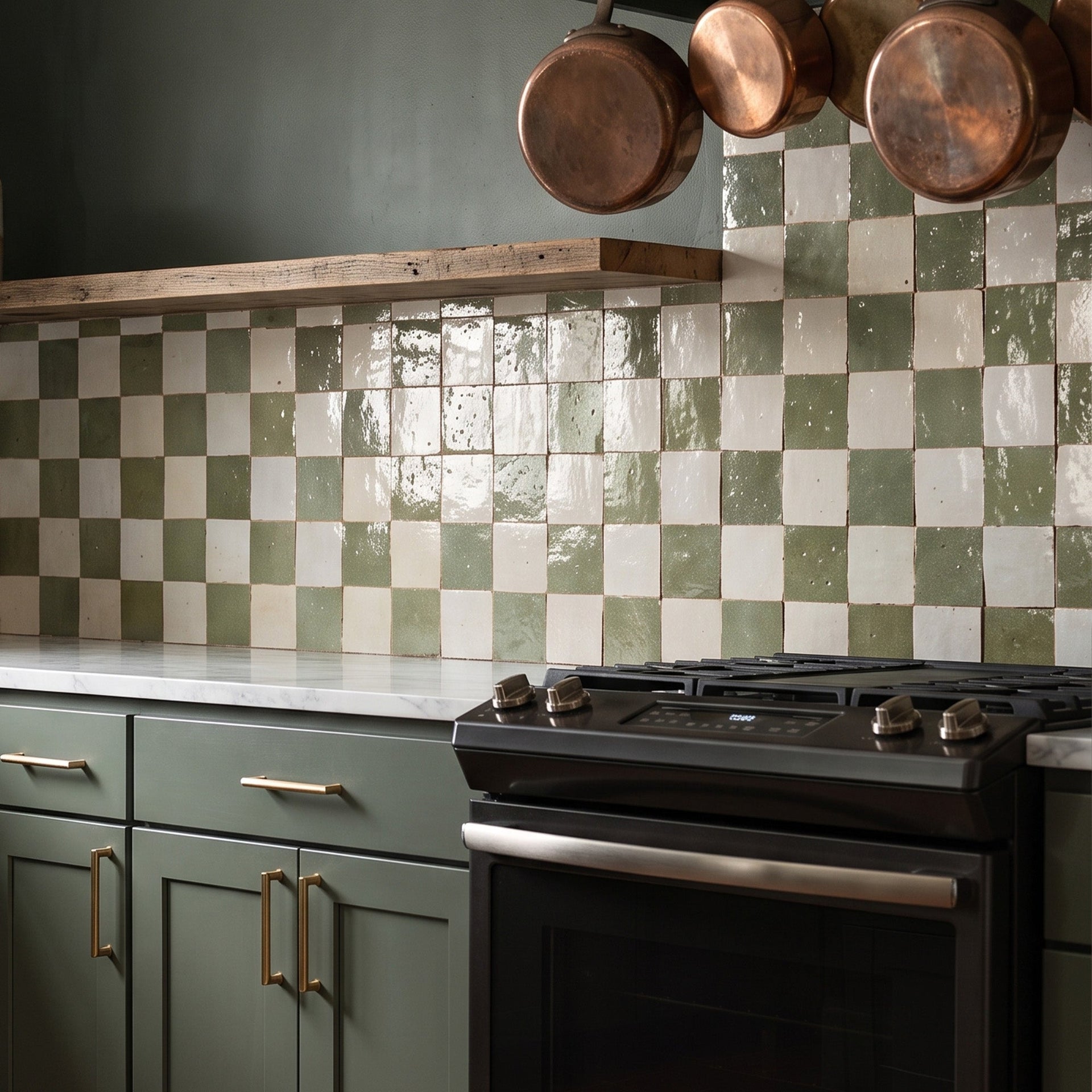 Zellige Classique Checkerboard Tiles