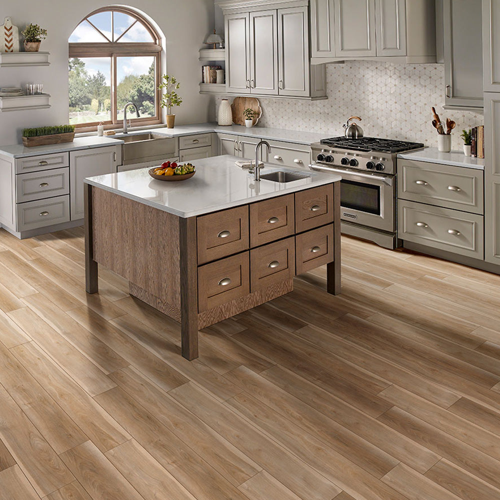 Embrace the classic appeal of wood with the Andover tile collection. Designed for traditional, rustic, and farmhouse settings, these tiles replicate the beauty of natural wood with durability suited for modern living.