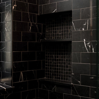 The Ferrara stone tile collection blends contemporary, mid-century modern, art deco, and transitional styles. A sophisticated choice for elegant and timeless spaces.