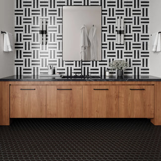 The Matisse decorative tile collection brings contemporary, mid-century modern, art deco, and transitional influences to create a bold and artistic statement.