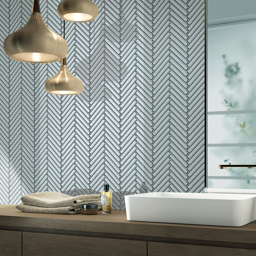 The Modern Glass tile collection features a sleek fusion of glass and decorative design, ideal for modern, industrial, and Art Deco interiors.  This collection adds a sophisticated and contemporary touch to any space