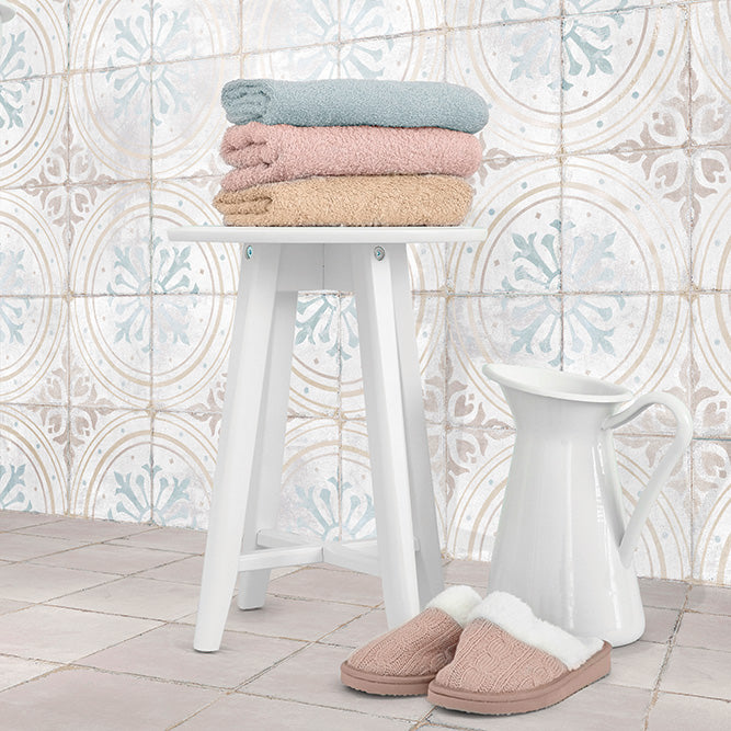 The Barcelona Décor tile collection showcases a rich blend of decorative and encaustic-inspired designs, bringing artistic character to contemporary, rustic, farmhouse, and Mediterranean spaces.