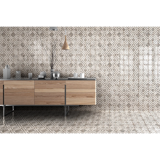 The Vivace decorative tile collection embraces contemporary, rustic, Mediterranean, encaustic, eclectic, and bohemian styles, adding artistic charm to any space.