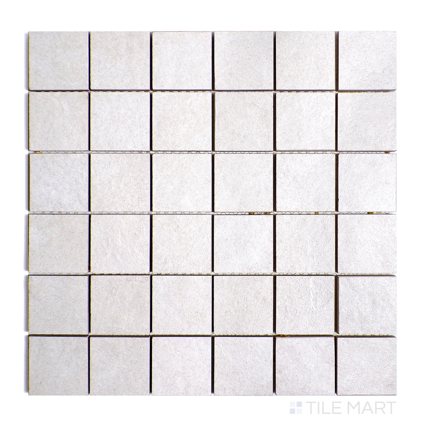 Ash 2X2 Square Porcelain Mosaic 12X12 White Matte