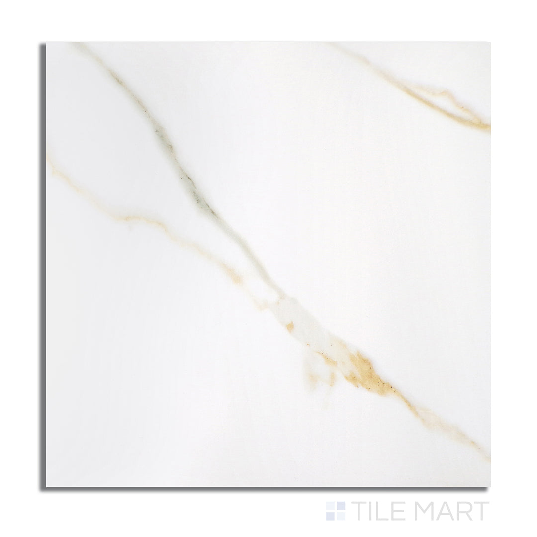 Top-down view of Aston Gold 48X48 Matte Porcelain, showcasing warm golden hues with a sophisticated matte surface.