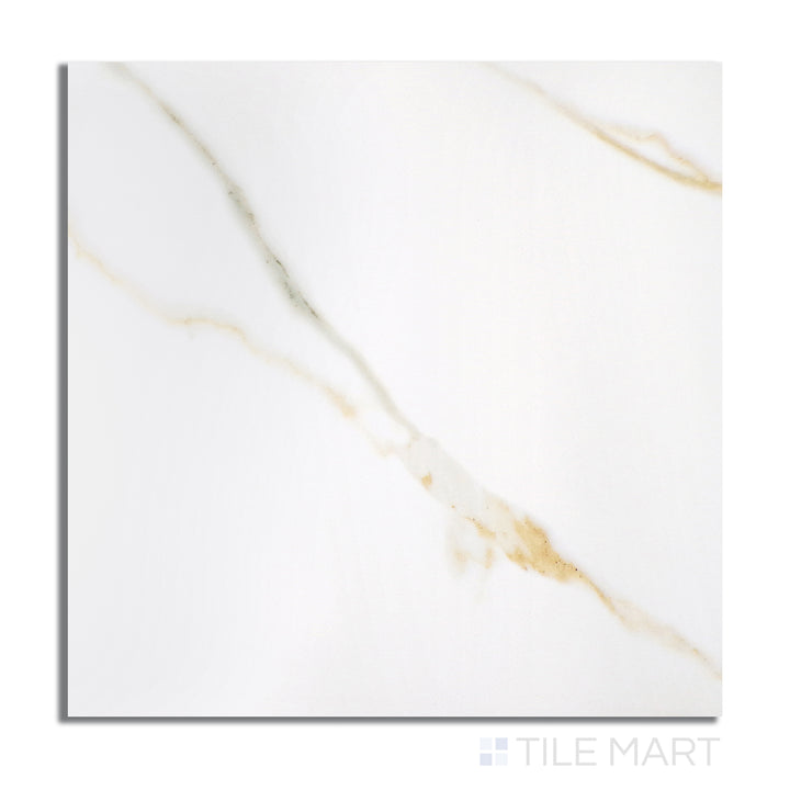 Top-down view of Aston Gold 48X48 Matte Porcelain, showcasing warm golden hues with a sophisticated matte surface.