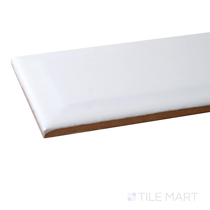 Basics Beveled Ceramic Field Tile 3X6 White Glossy