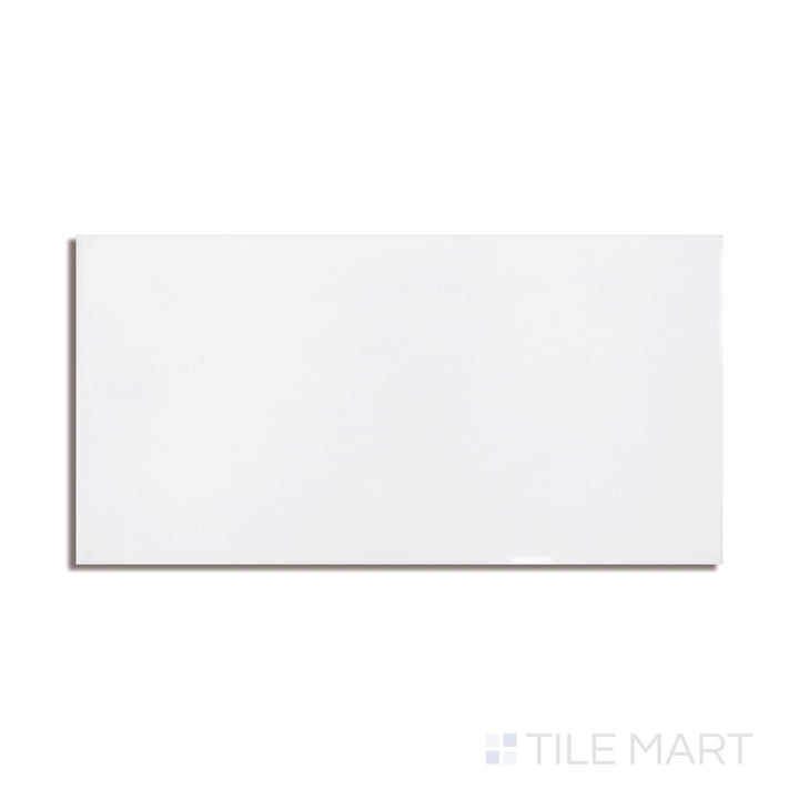 Flat lay of Basics White 3X6 Matte Ceramic Bullnose, featuring a smooth transition edge with a modern matte finish.