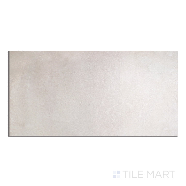 Brooklyn Cemento Porcelain Large Format Field Tile 24X48 White Honed