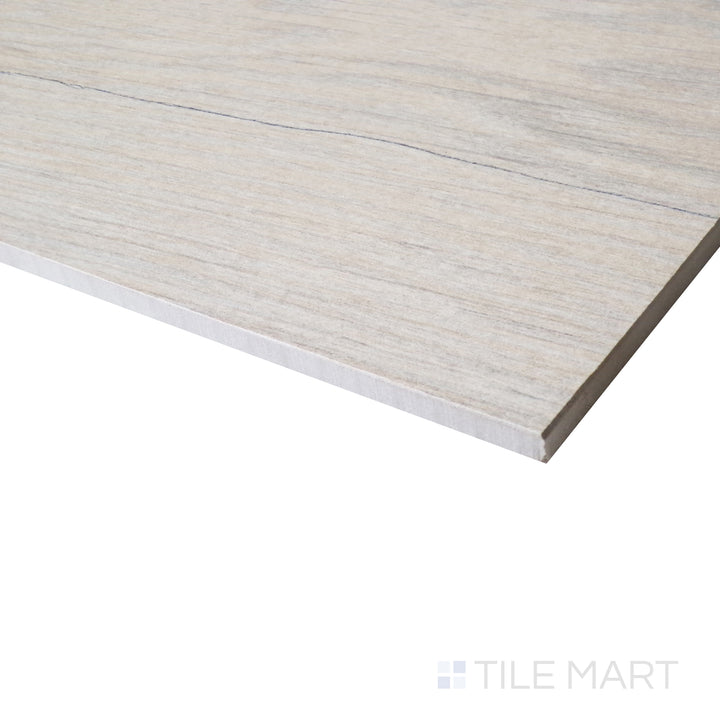 A natural wood look is brought to life in this angled view, showcasing the rich grains and warm matte finish.