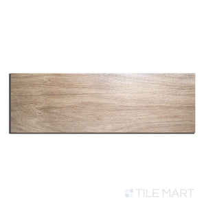 Flat lay of Century Wood Look Honey 9.84X59.1 Matte Porcelain, highlighting golden honey tones and wood grain details for a warm, inviting ambiance.