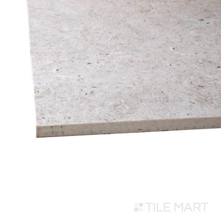 A corner perspective of the Epika Shell 12x24 matte porcelain tile emphasizes its soft neutral tones and matte finish, blending seamlessly into contemporary and minimalist designs.