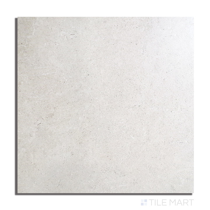 Flat-lay of Epika Almond 48X48 Matte Porcelain, a generously sized almond-hued tile with a matte texture, ideal for spacious interiors.