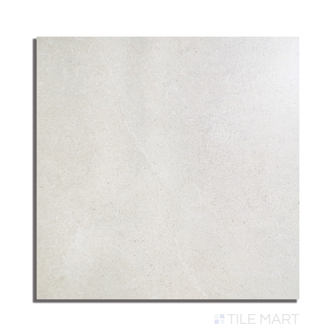 Top-down image of Epika Shell 48X48 Matte Porcelain, a neutral-toned matte tile in a large format, providing a seamless and sophisticated appearance.