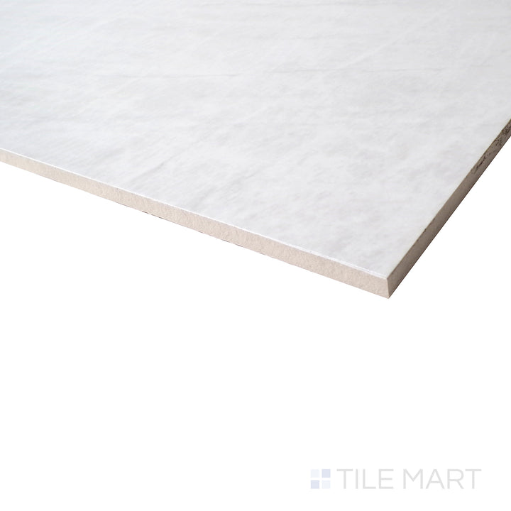 From a refined side perspective, the Nawan Kendo Pearl tile glistens with its polished surface and sophisticated neutral veining.